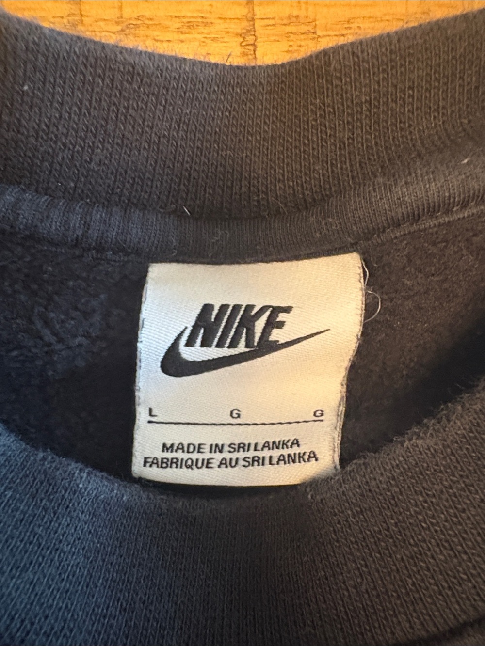 Nike Black Men's Crewneck Sweatshirt with White Label